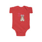 Cute Baby Girl Bodysuit with Bear Design, Infant Clothing