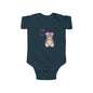 Cute Baby Girl Bodysuit with Bear Design, Infant Clothing
