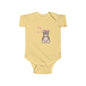 Cute Baby Girl Bodysuit with Bear Design, Infant Clothing