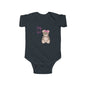 Cute Baby Girl Bodysuit with Bear Design, Infant Clothing