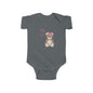 Cute Baby Girl Bodysuit with Bear Design, Infant Clothing