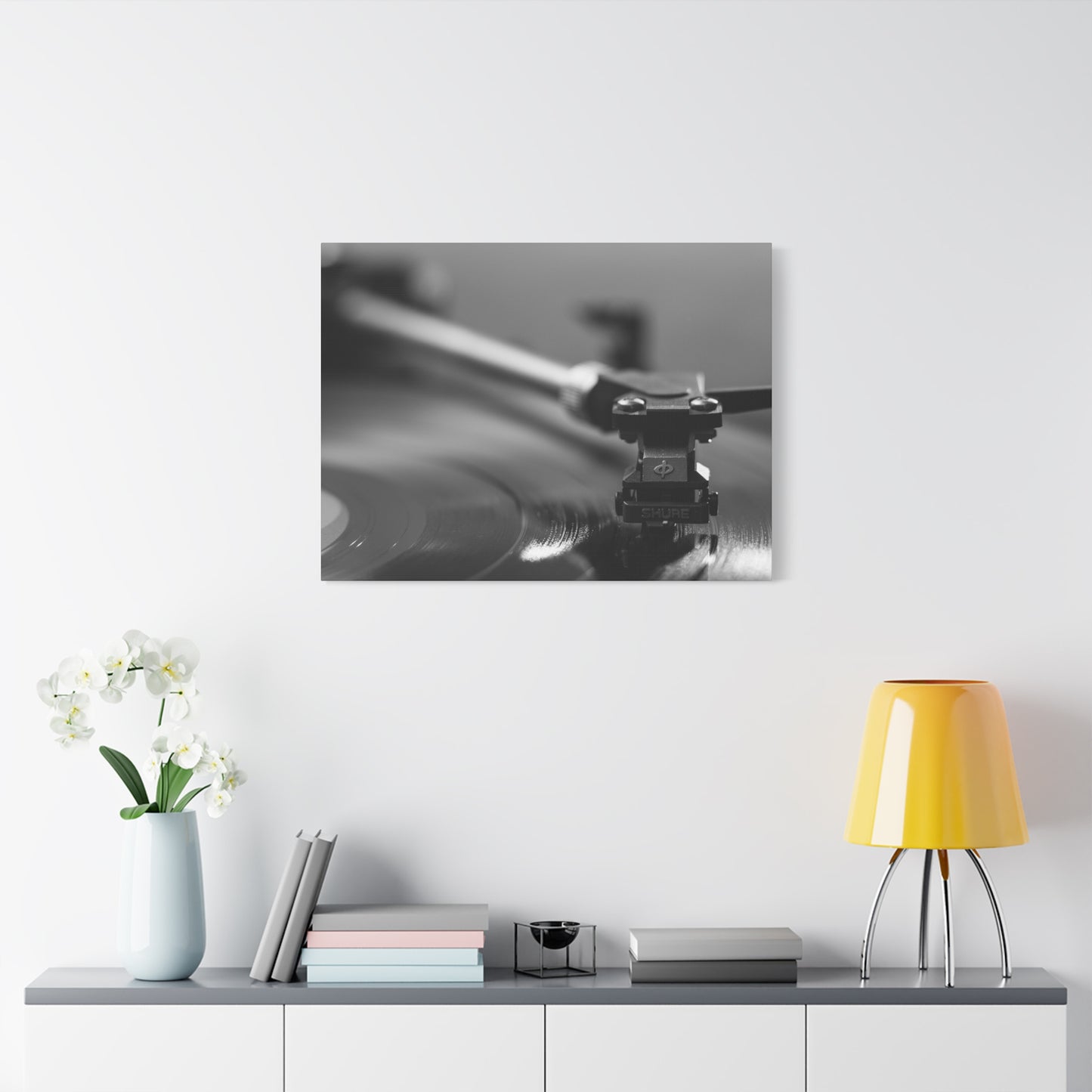 Vinyl Turntable Matte Canvas Print — Stretched 1.25" Wall Art