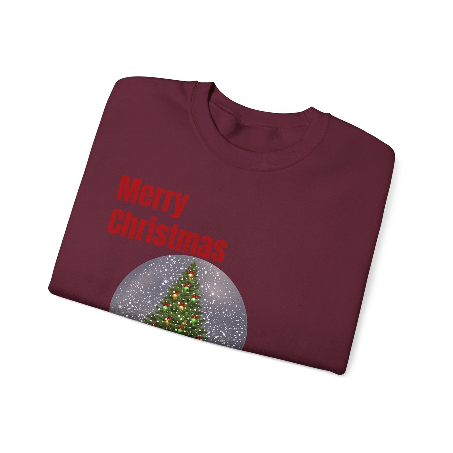 Christmas Snow Globe Sweatshirt – "Merry Christmas" Holiday Crewneck