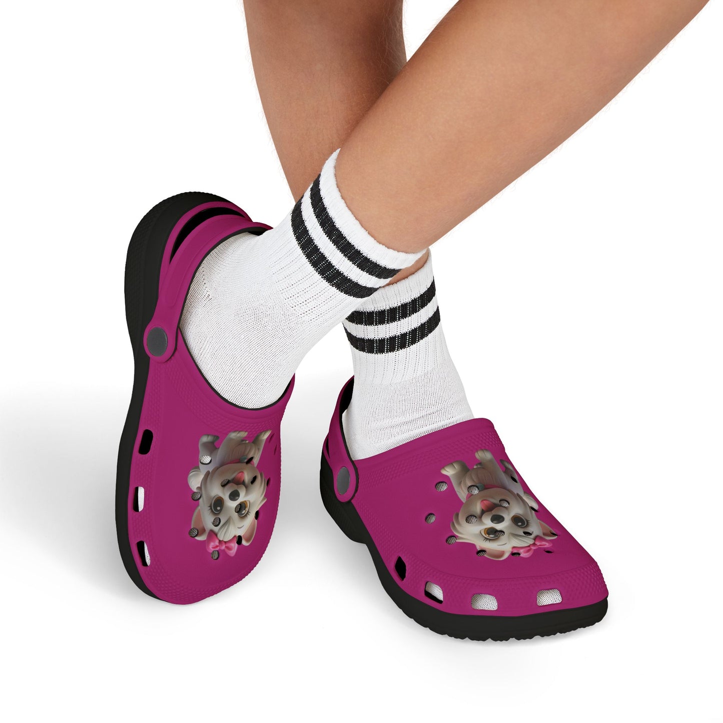 Kids Pink Puppy Clogs — Cute Dog EVA Foam Slip-On Shoes for Toddlers