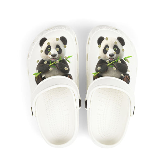 Adorable Panda Clogs, Kids EVA Foam Shoes