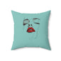 Chic Face Art Pillow, Home Decor Accent, Modern Artwork Cushion, Gift for Her, Cozy Living Room Pillow, Art Lover's Gift