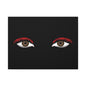 Red Lashes Wall Art Canvas — Glam Eyes Makeup Decor