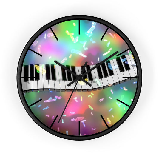 Colorful Piano Wall Clock