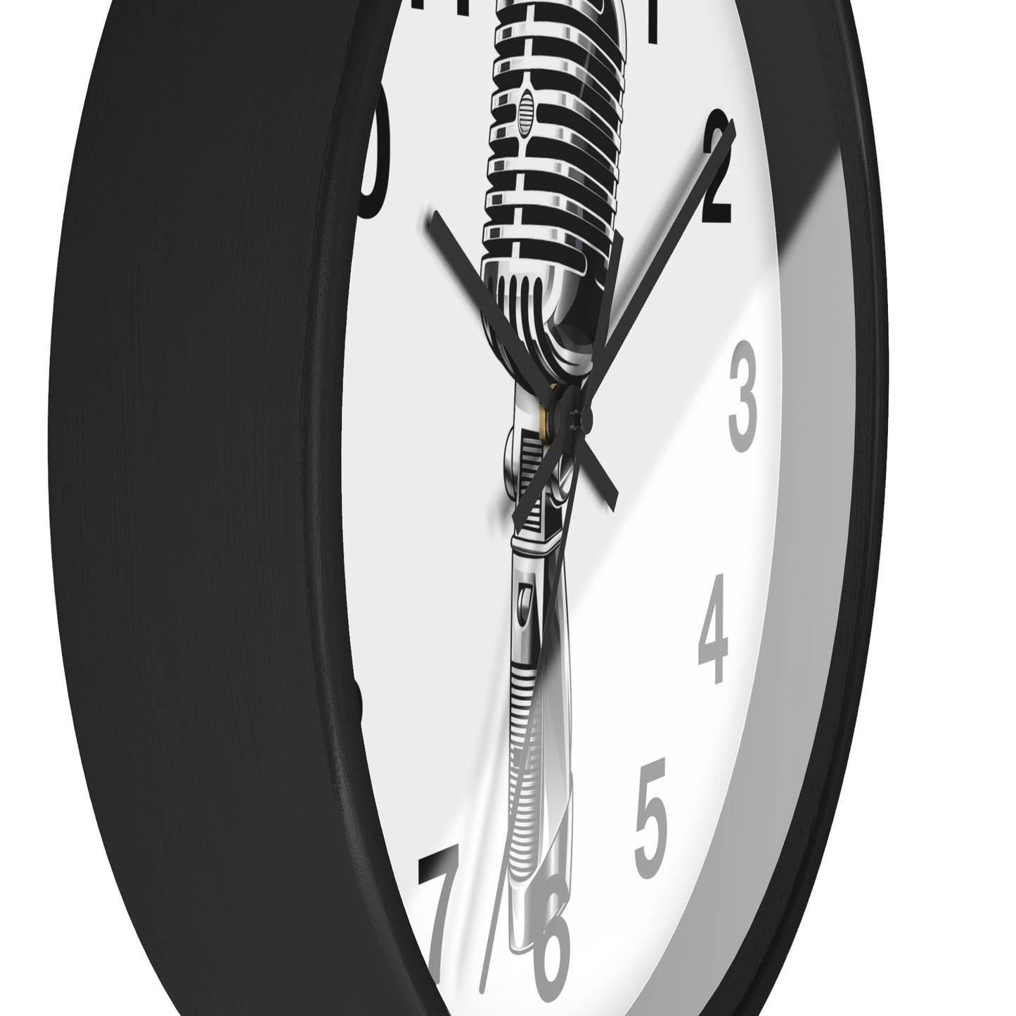 Retro Microphone Wall Clock | Vintage Mic Analog Clock
