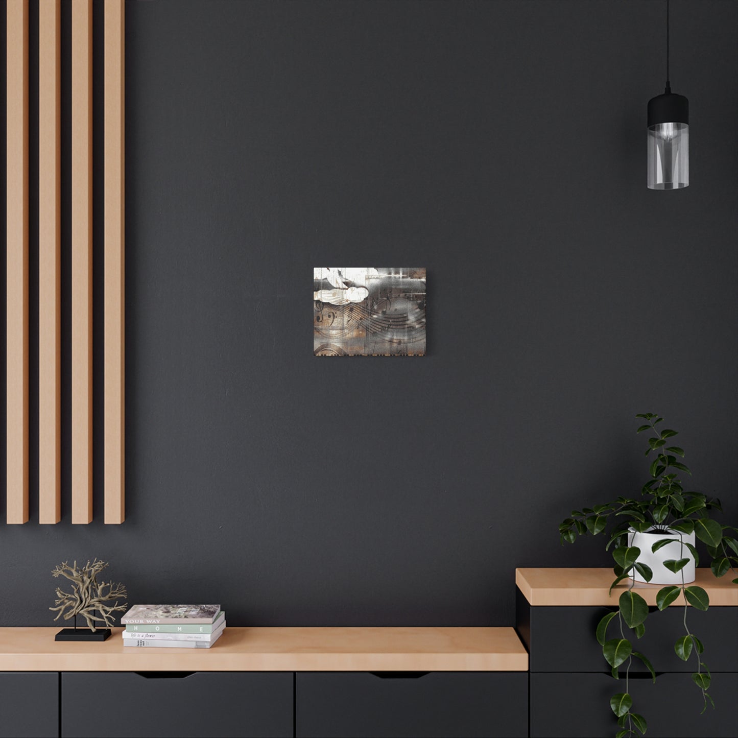 Abstract Musical Notes Matte Stretched Canvas Art (1.25")