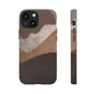 Abstract Earthtone Phone Case — Brown Layered Rugged Tough Case