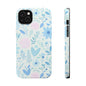 Floral Pastel Magnetic Impact Phone Case — Blue & Pink Botanical Design