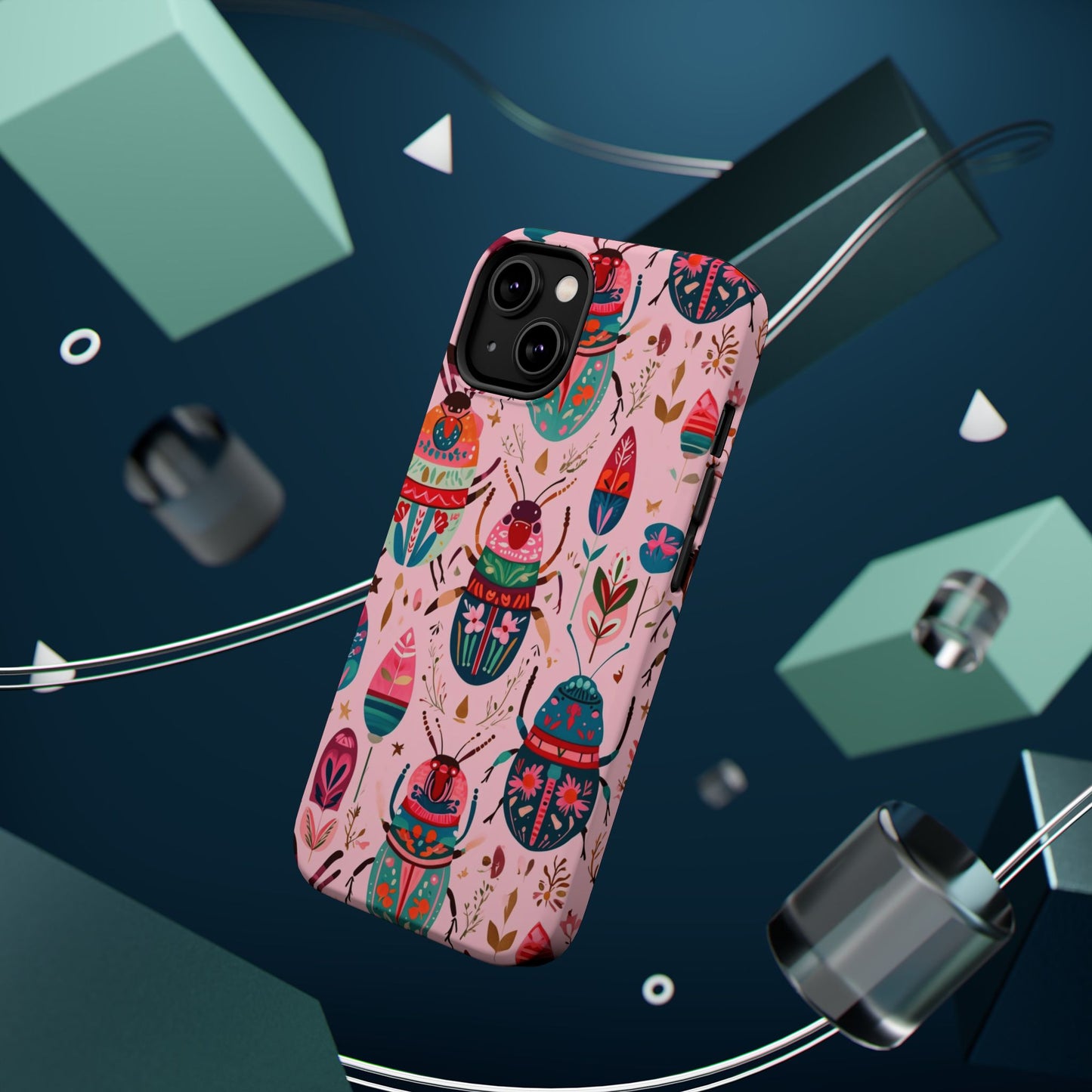 Phone Case — Colorful Boho Beetle Magnetic Impact-Resistant Cover