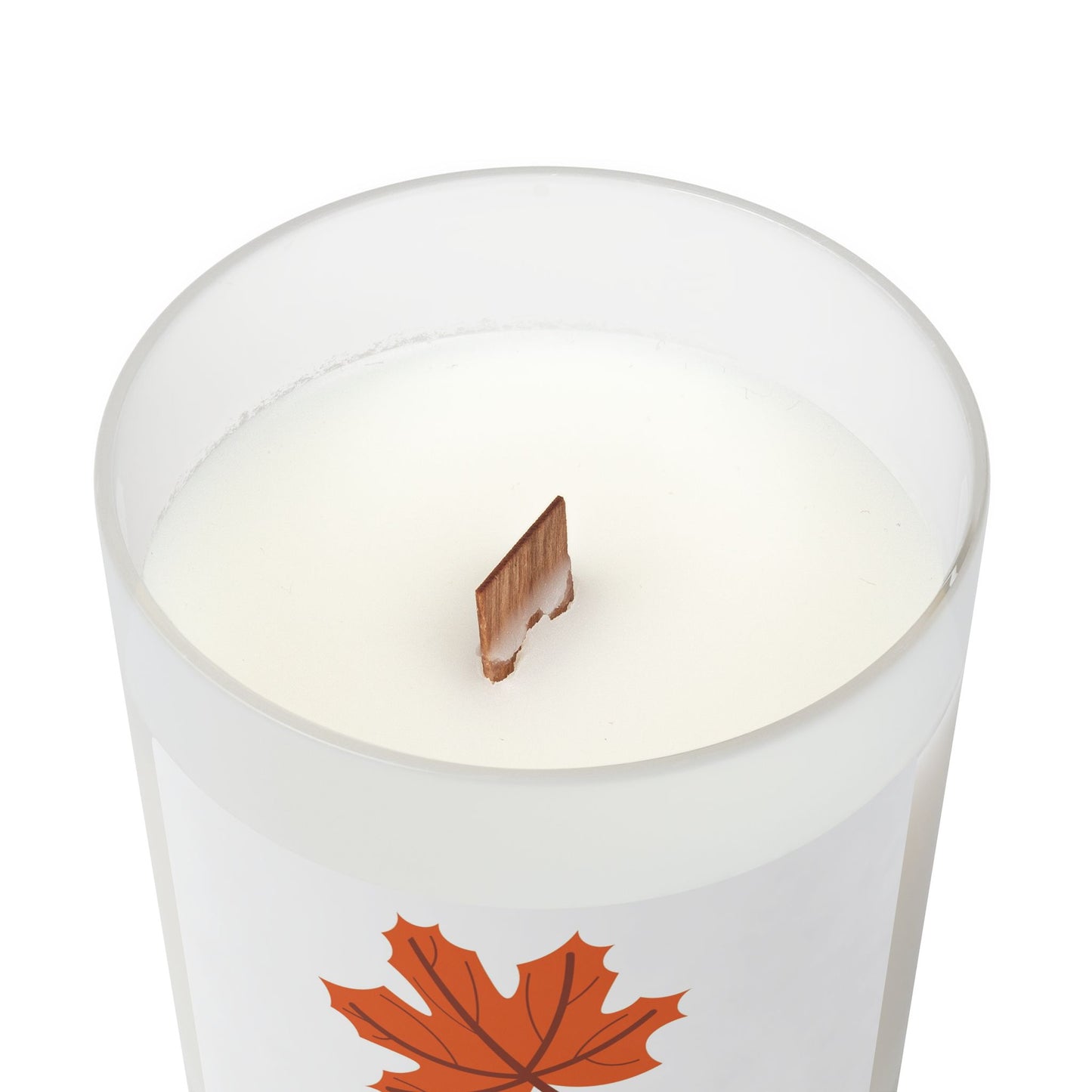 Autumn Is Here Frosted Glass Candle — 11oz Fall Scented Candle