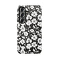 Floral Noir Tough Phone Case — Black & White Flower Protective Cover