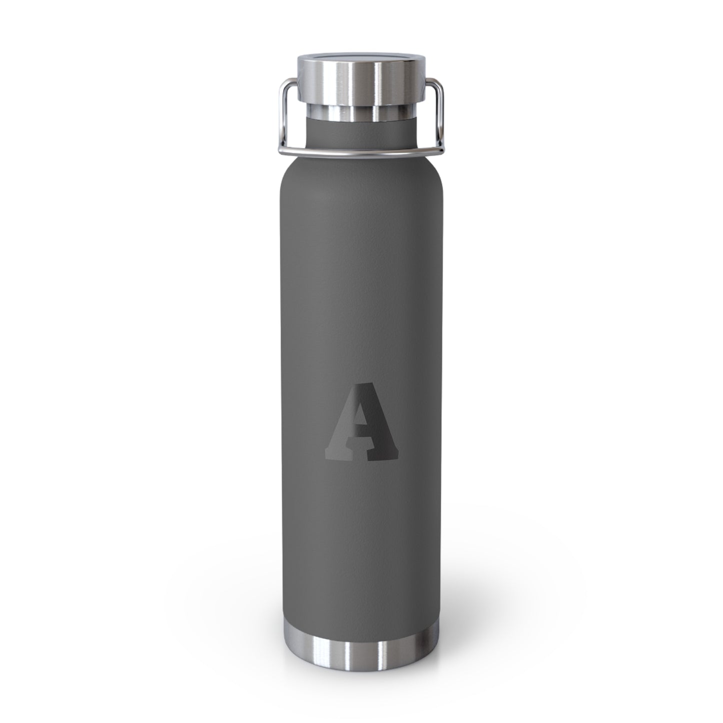 Personalized Copper Insulated Water Bottle, 22oz - Letter A