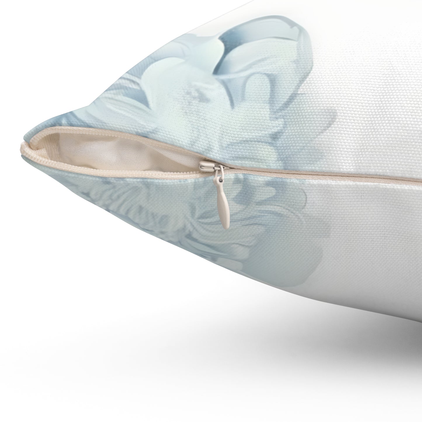 Monogram 'G' Floral Square Pillow – Blue Watercolor Initial Throw Pillow