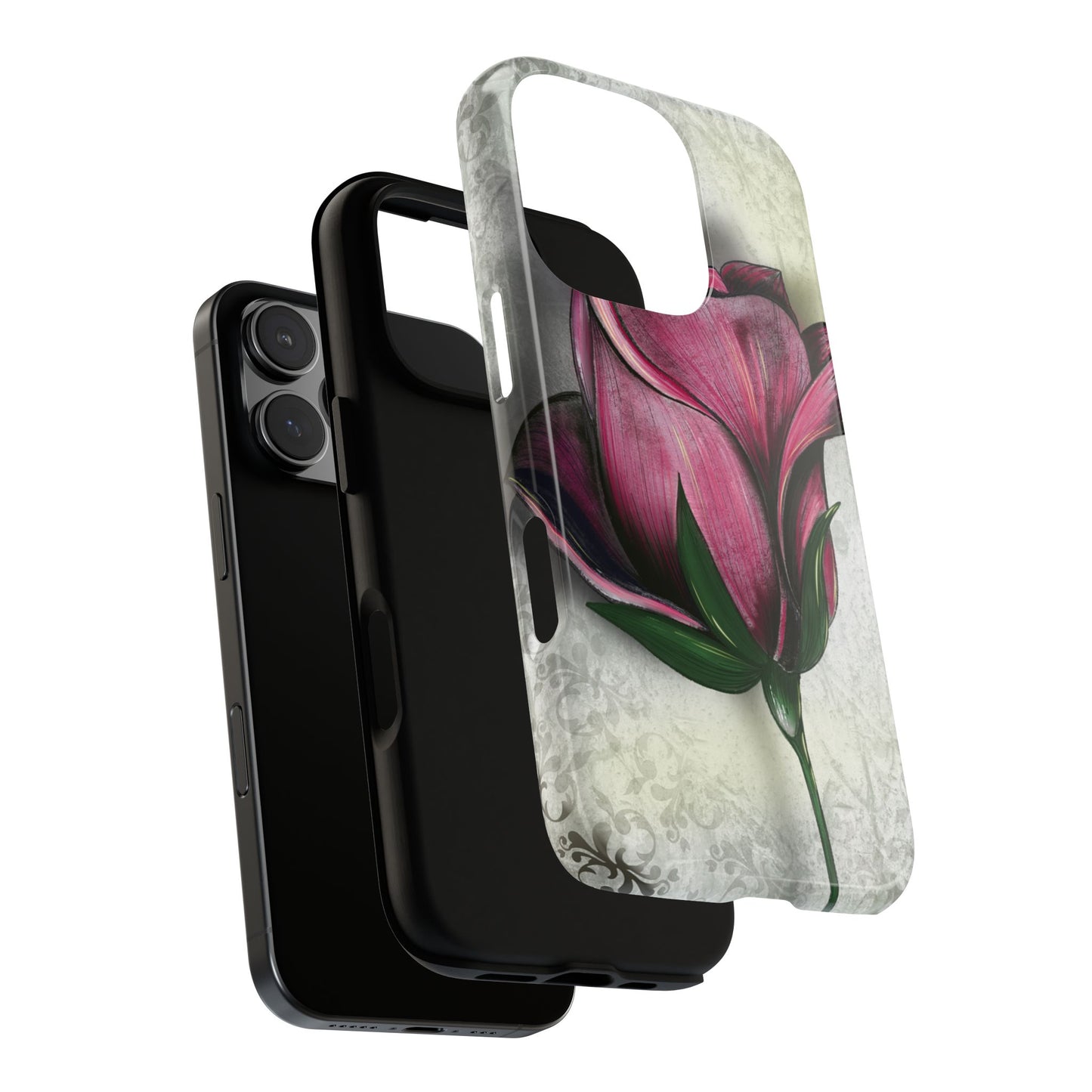 Rose Phone Case – Tough Cases, Floral Phone Cover, Gift for Her, Minimalist Design, Nature Lover's Accessory, Birthday Gift Idea