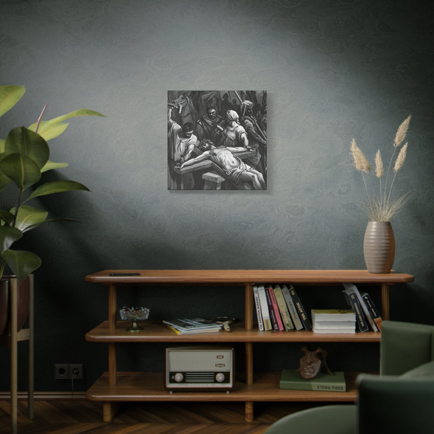 Crucifixion Art Matte Canvas Print – Stretched Religious Wall Decor