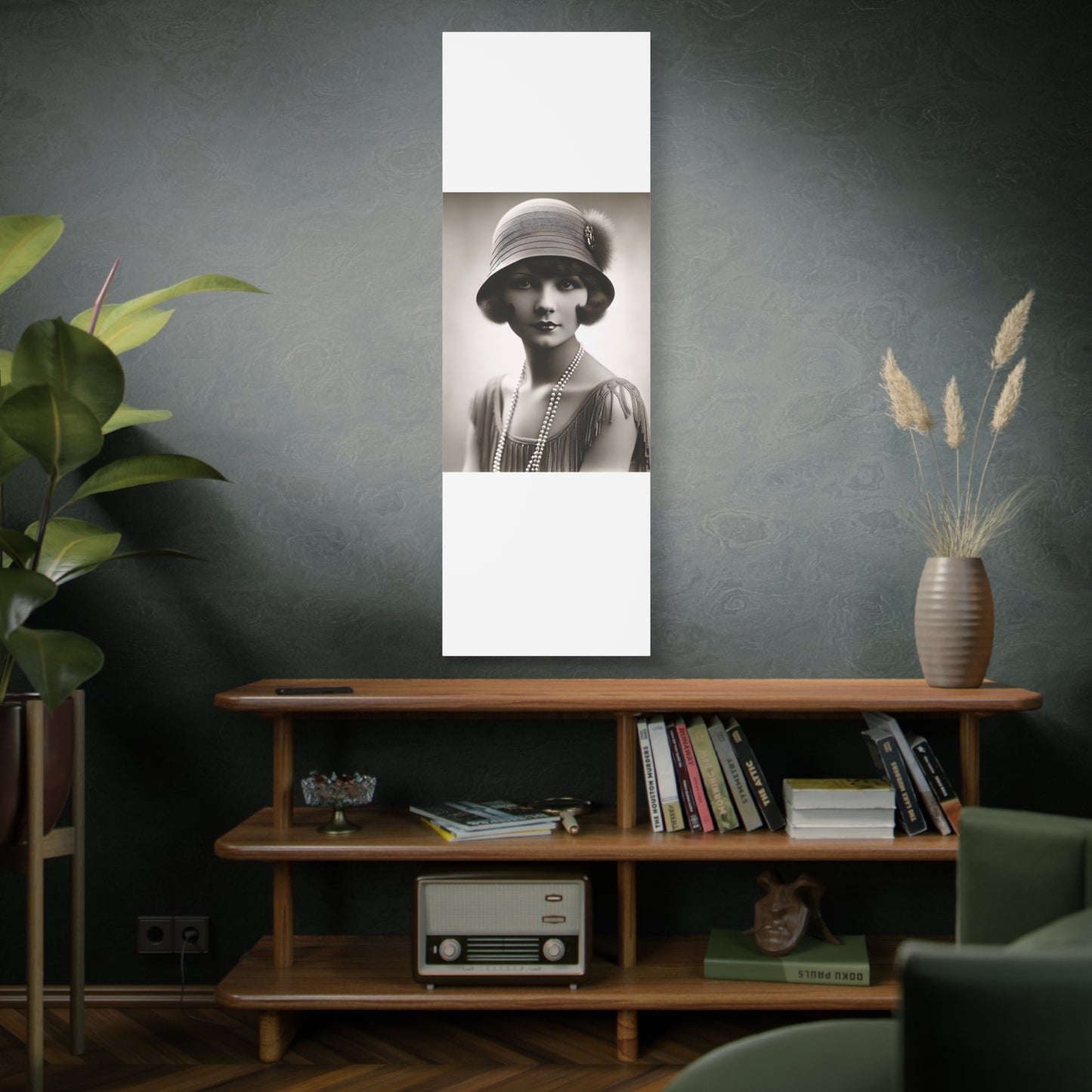 Vintage 1920s Flapper Portrait Canvas