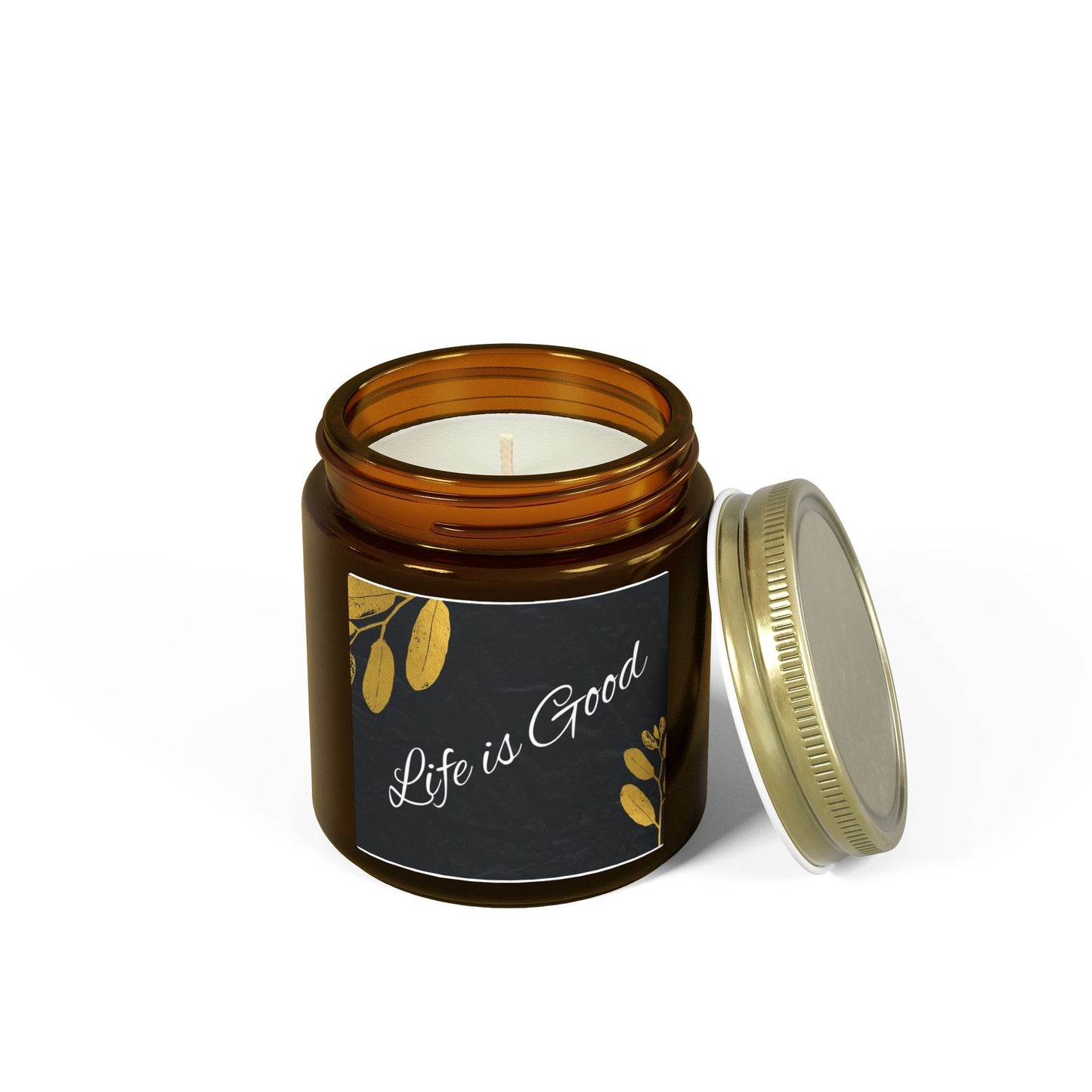 Life Is Good Scented Candle — Coconut Apricot Wax (4oz & 9oz)