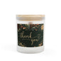 Thank You Frosted Glass Candle – 11oz Floral Gratitude Scented Candle