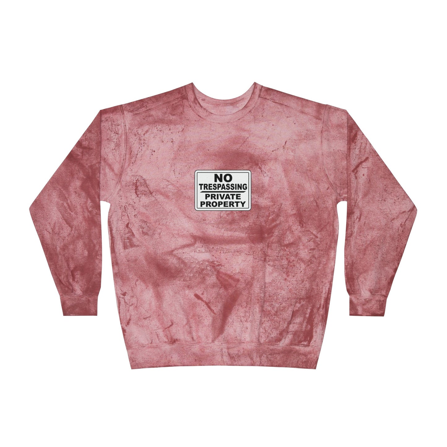Urban Grunge Crewneck Sweatshirt - No Trespassing Design