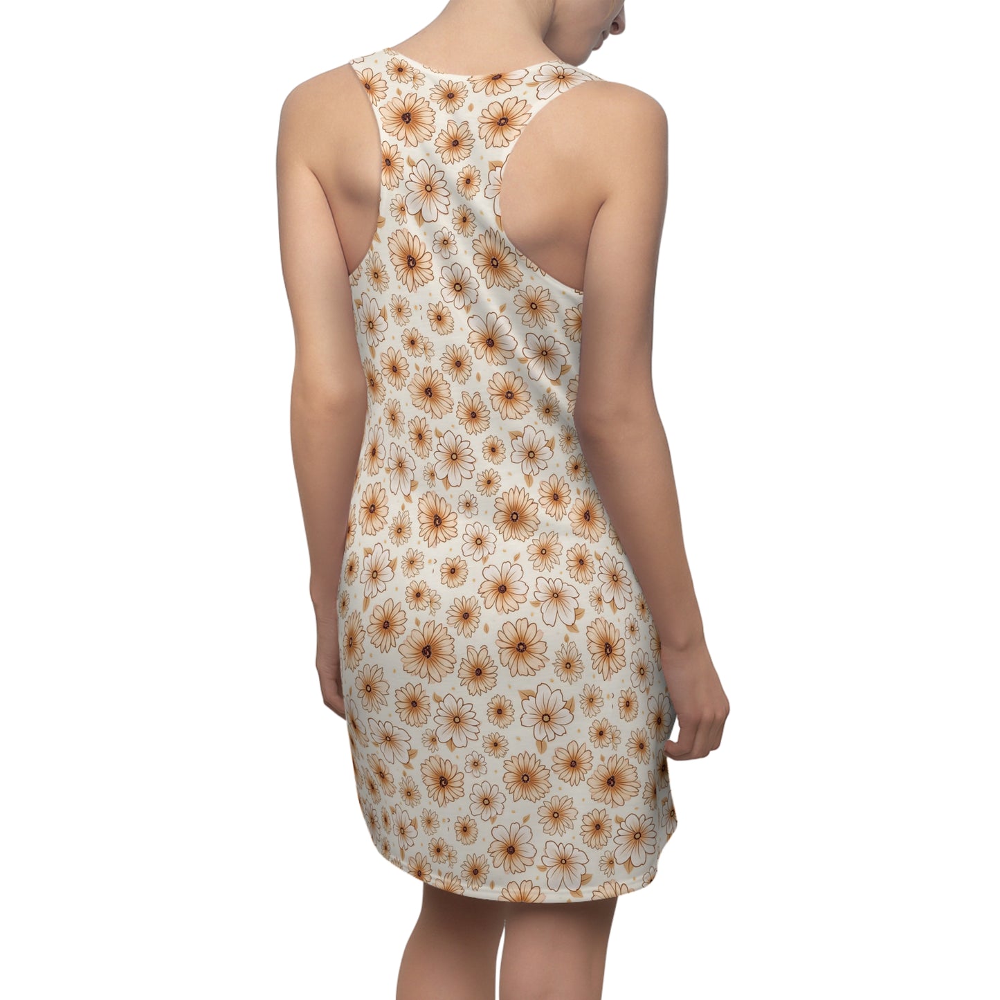 Floral Racerback Dress, Summer Dress, Casual Dress, Beachwear, Daily Wear, Gift for Her, Bohemian Style