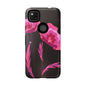 Floral iPhone Case | Tough Cases with Pink Poppy Design, Elegant Flower Phone Cover, Gift for Her, Spring Accessories, Chic Tech