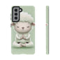 Meditating Lamb Phone Case — Cute Pastel Protective iPhone Cover