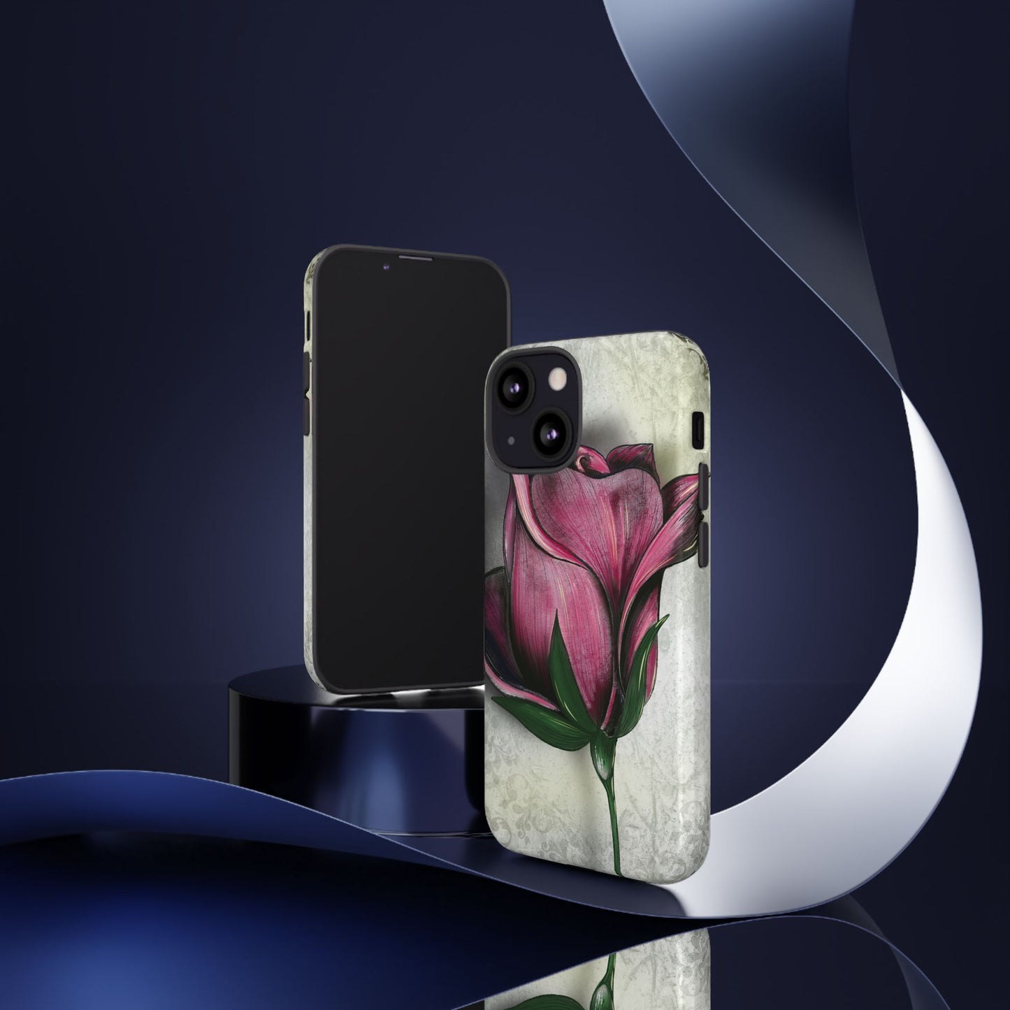 Rose Phone Case – Tough Cases, Floral Phone Cover, Gift for Her, Minimalist Design, Nature Lover's Accessory, Birthday Gift Idea