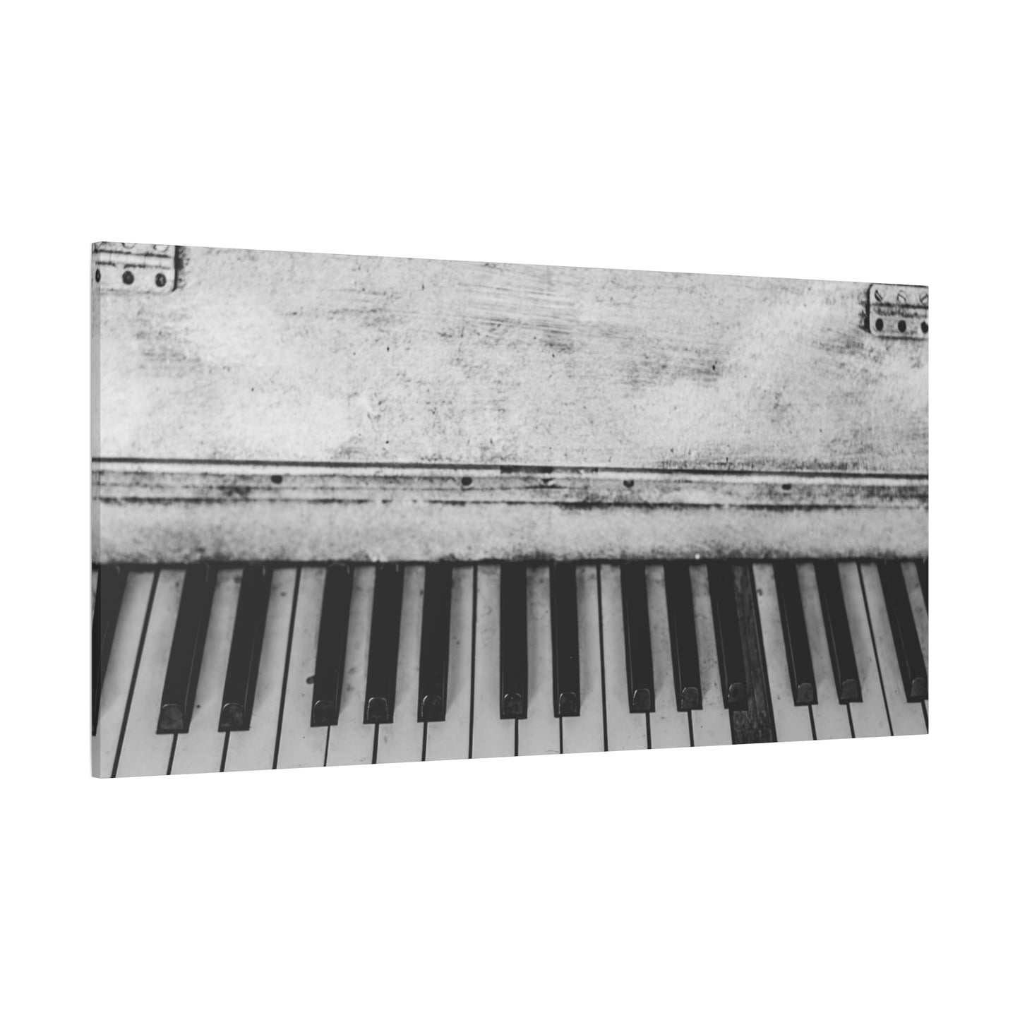 Vintage Piano Keys Matte Canvas Print