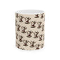 Cute Reindeer Pattern Ceramic Mug – Christmas Holiday Coffee Cup (11oz, 15oz)