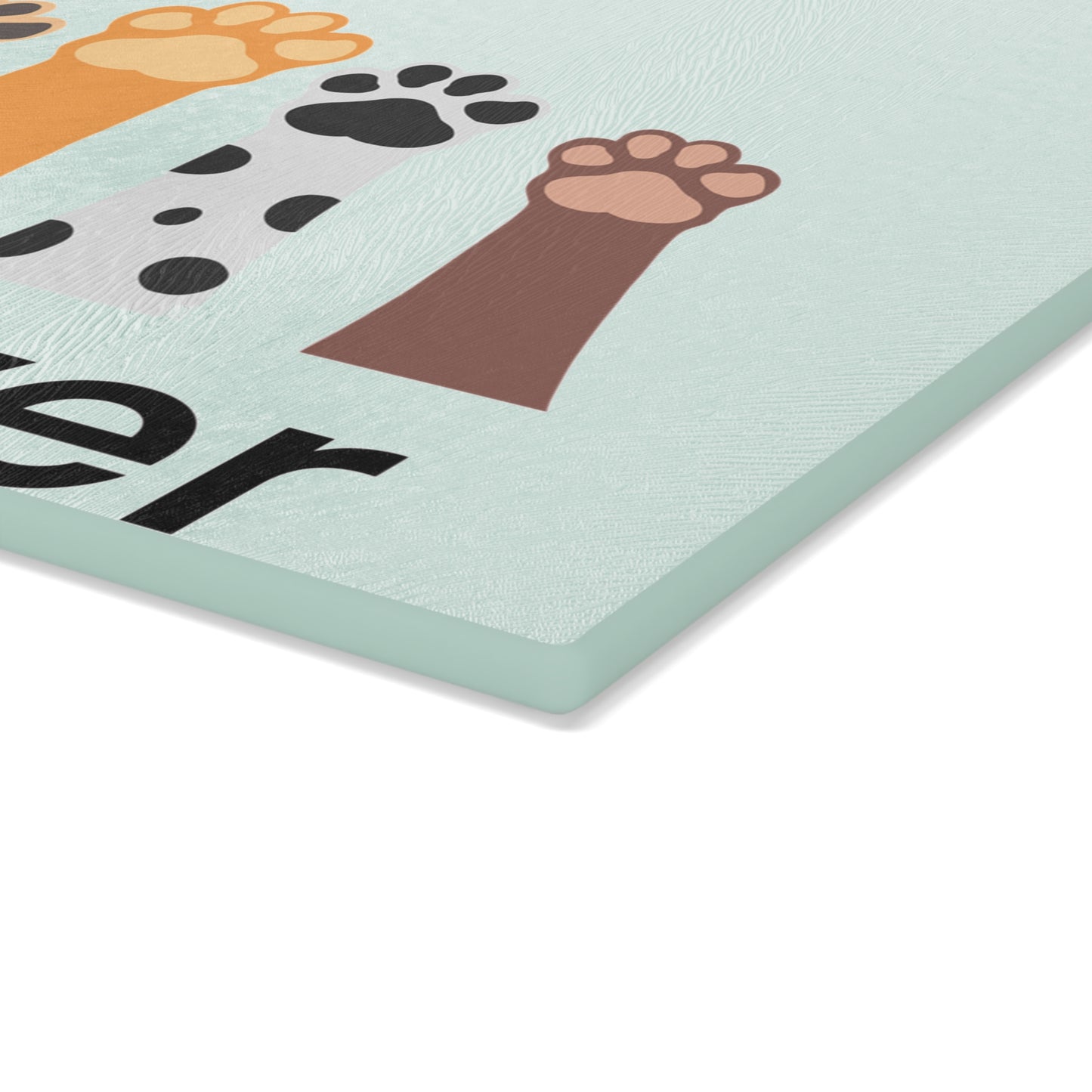 Doglover Glass Cutting Board – Cute Paw Print Kitchen Decor