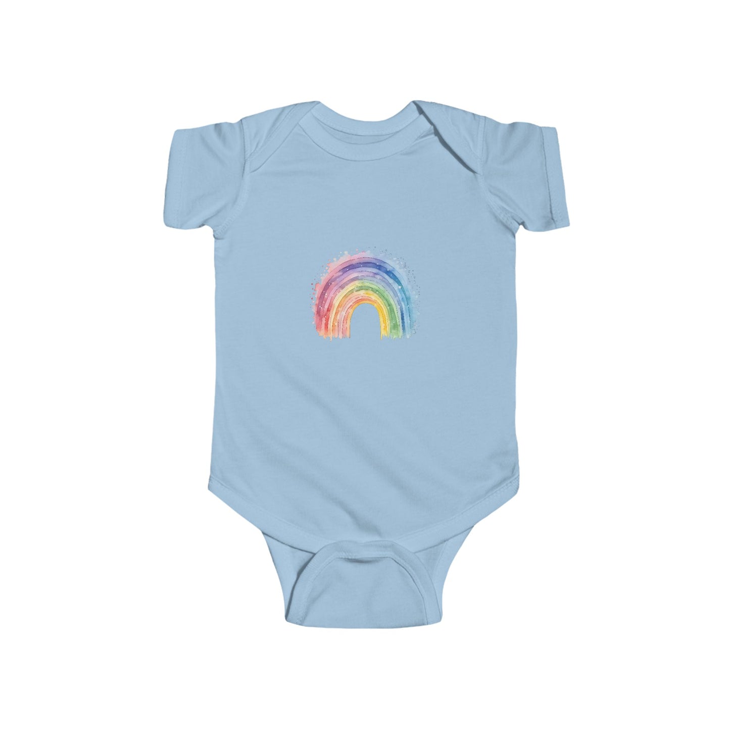 Baby Rainbow Bodysuit – Watercolor Pastel Infant Onesie