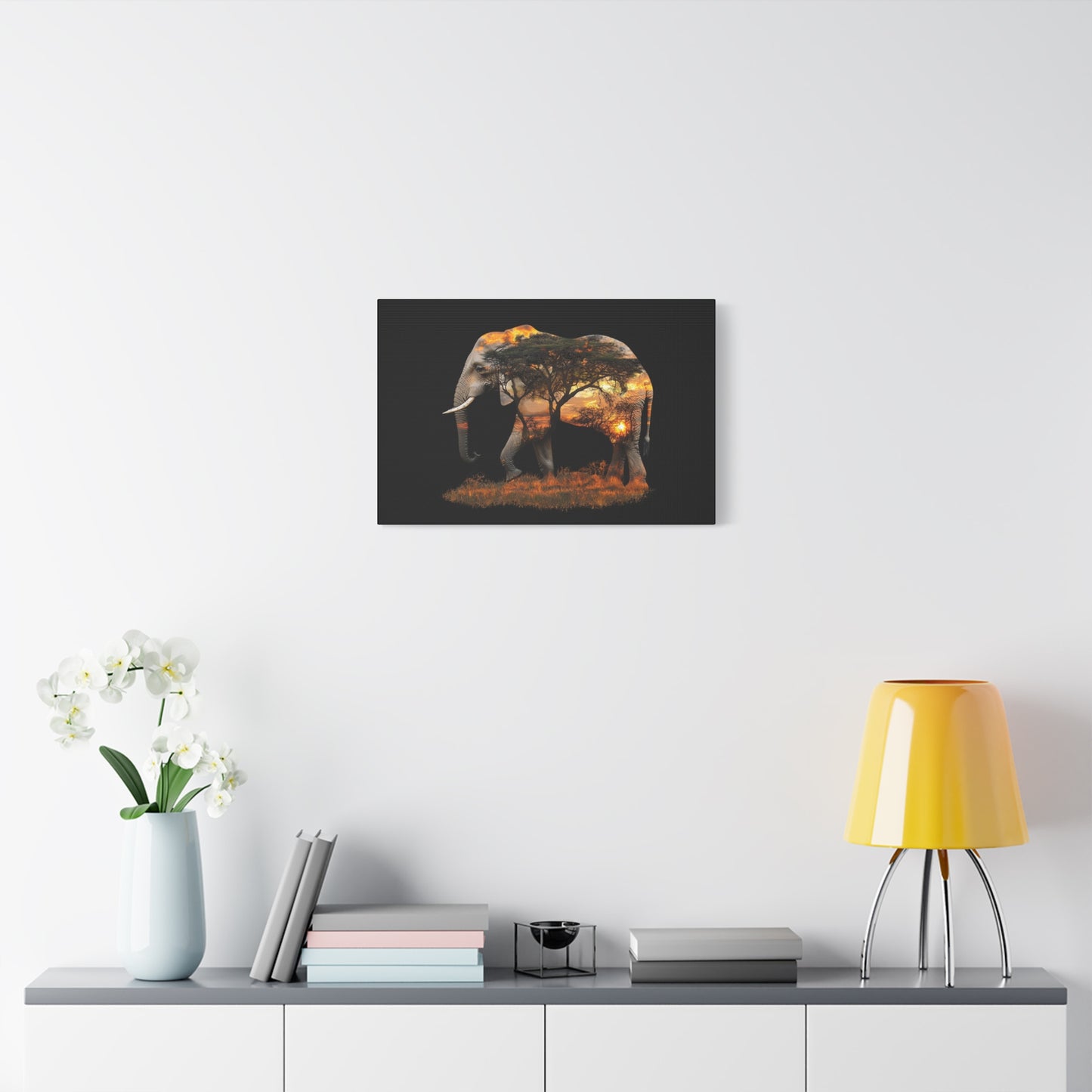 Elephant Tree Matte Canvas Art
