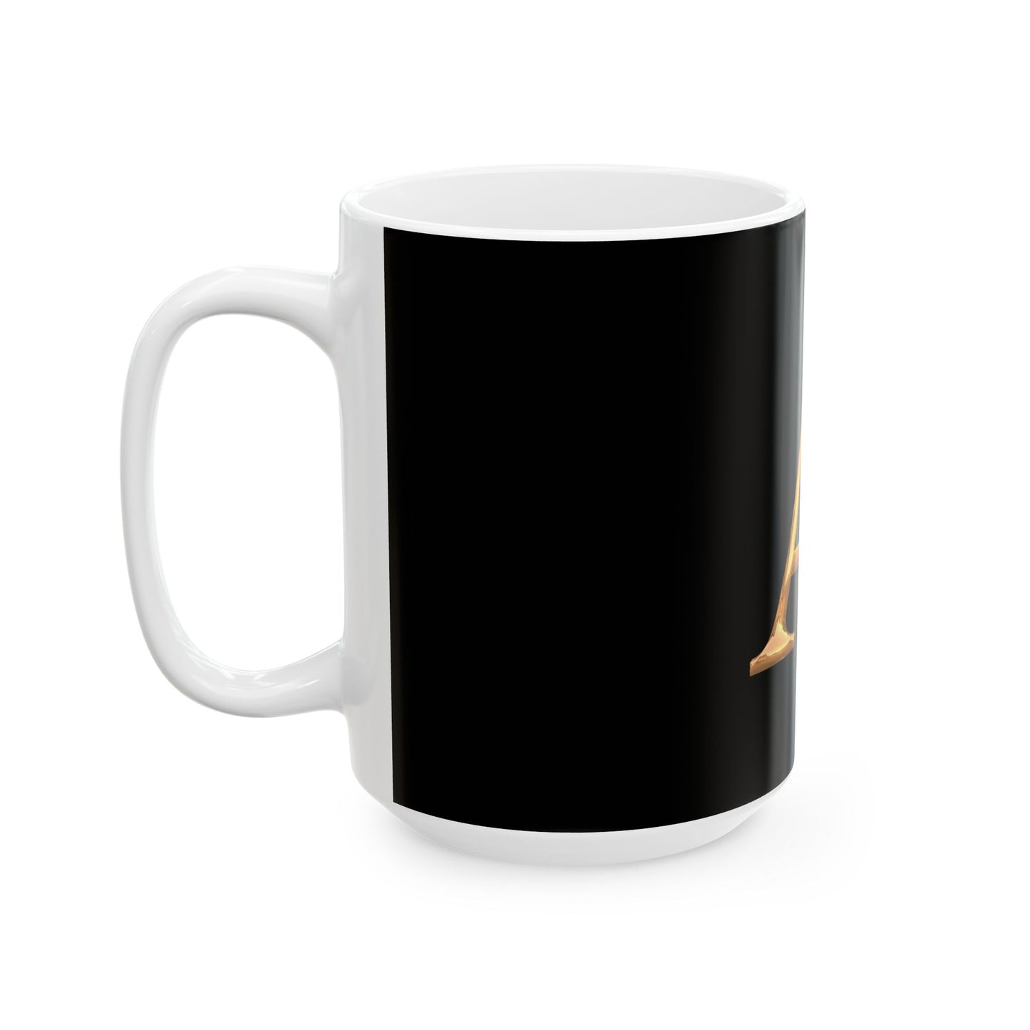Elegant Personalized Ceramic Mug with Initial, Custom Coffee Cup, Unique Gift for Her, Stylish Kitchen Decor, Monogrammed Drinkware