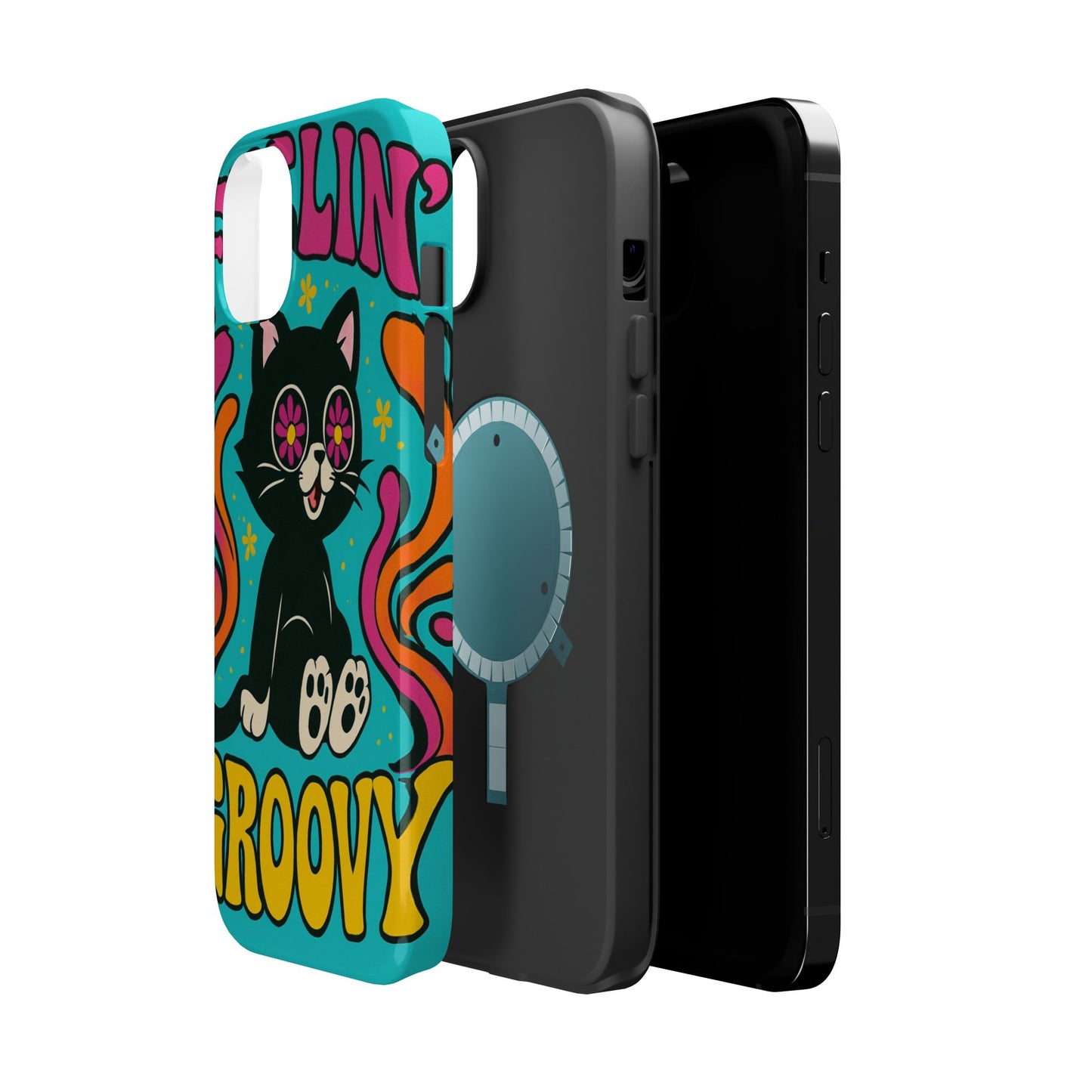 Groovy Cat Magnetic Impact-Resistant Phone Case