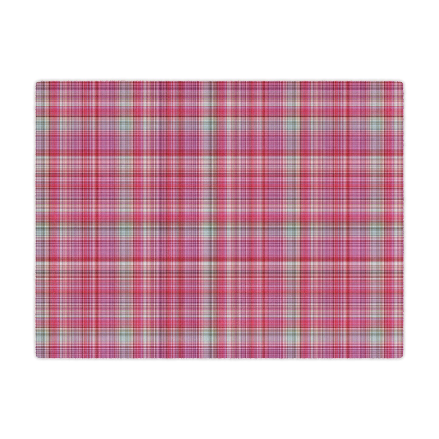 Pink Plaid Minky Blanket - Soft Cozy Throw for Home & Nursery