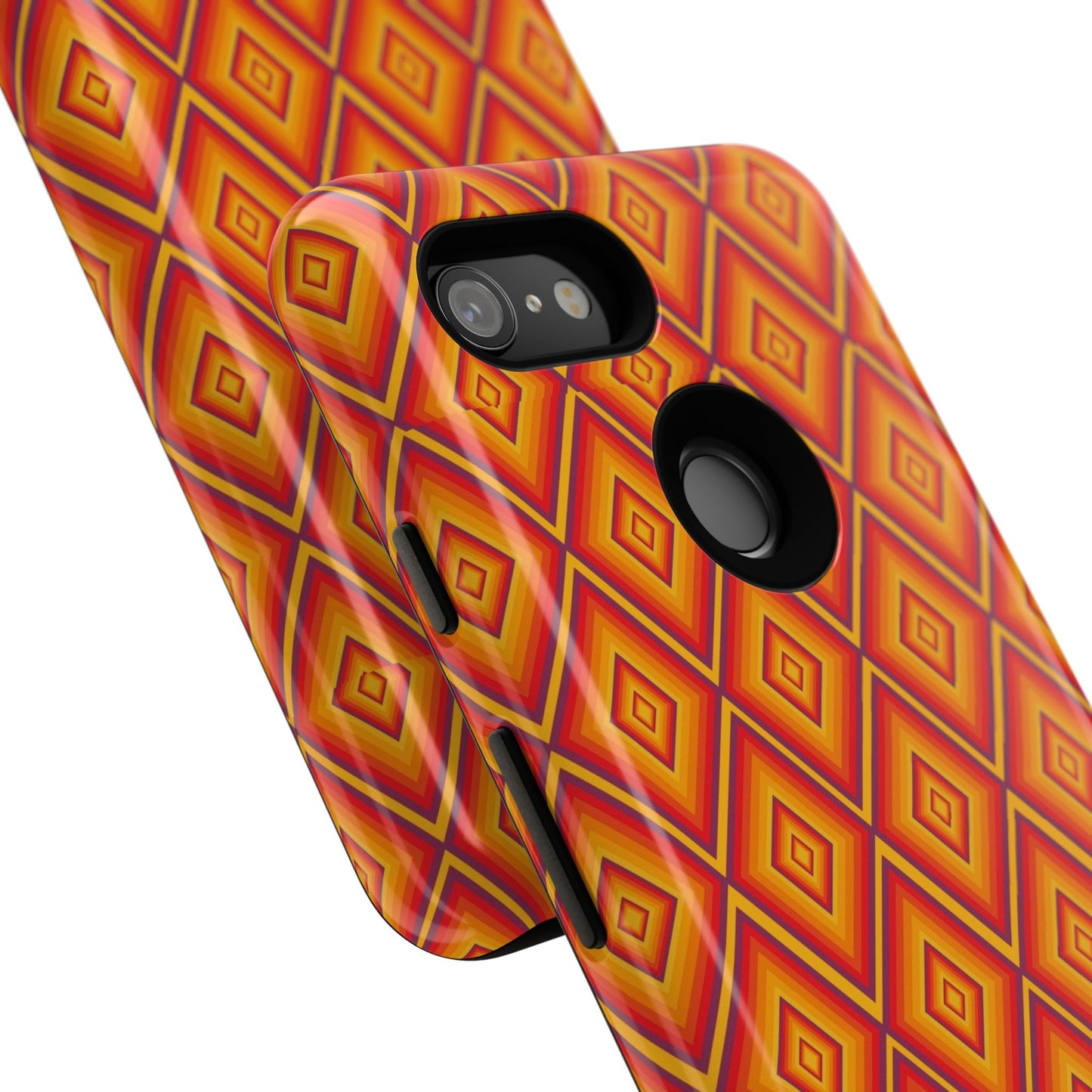 Geometric Phone Case, Tough Cases for Protection, Stylish Smartphone Cover, Vibrant Patterned Phone Accessory, Unique Gift Idea, [...]