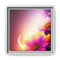 Framed Floral Canvas Art — Pink Daisies Sunset Wall Print