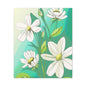 Matte Canvas, Stretched, 1.25" White Flowers