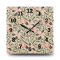 Floral Acrylic Wall Clock - Nature-Inspired Home Decor, Bohemian Wall Art