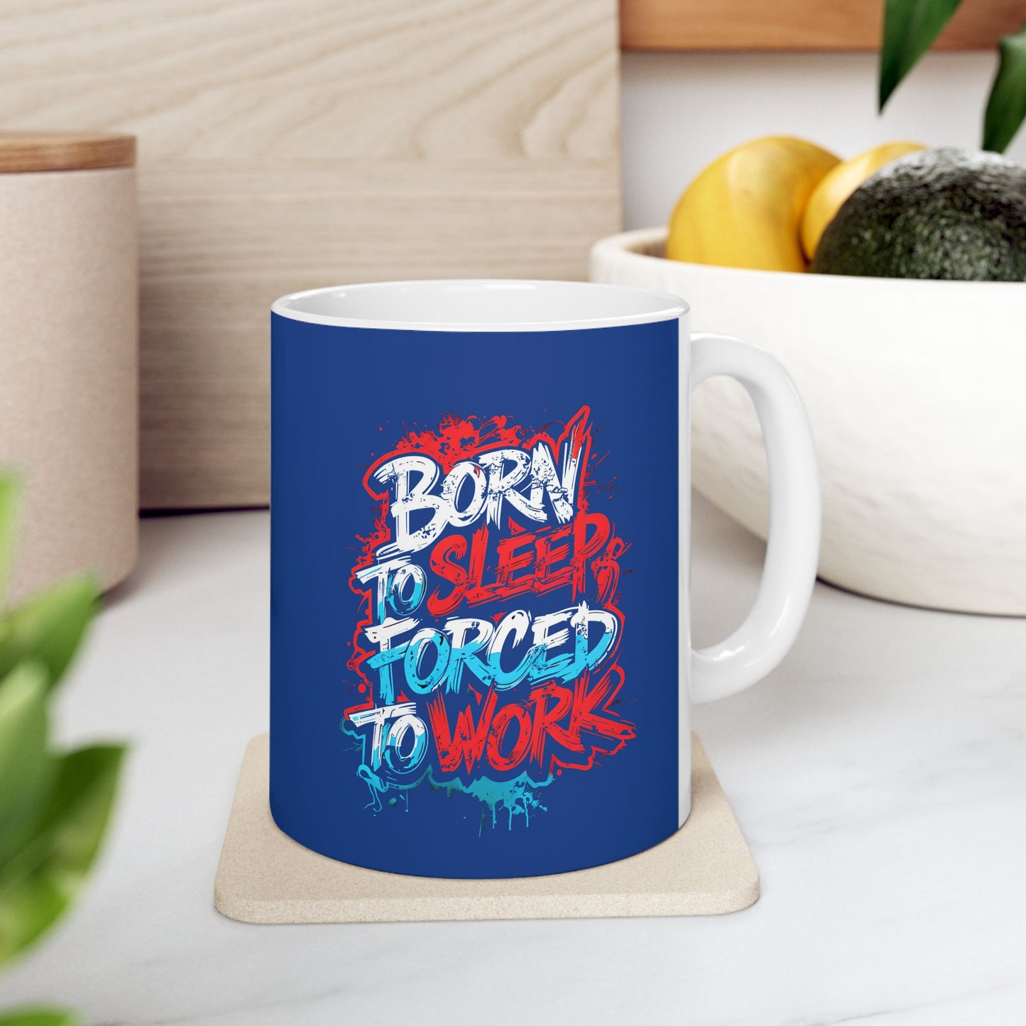 Ceramic Mug — Patriotic Retro Neon "God Bless America" Coffee Cup