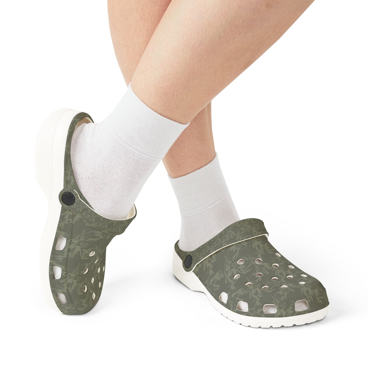 Olive Camouflage EVA Foam Clogs – Lightweight Garden & Casual Slip-On Shoes