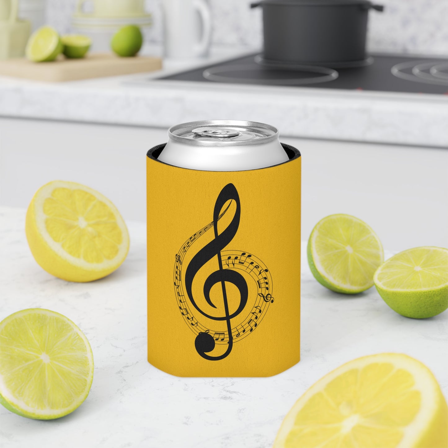 Musical Notes Can Cooler, Summer Fun Drink Holder, Perfect for Parties, Gifts for Musicians, Music Lover's Accessory
