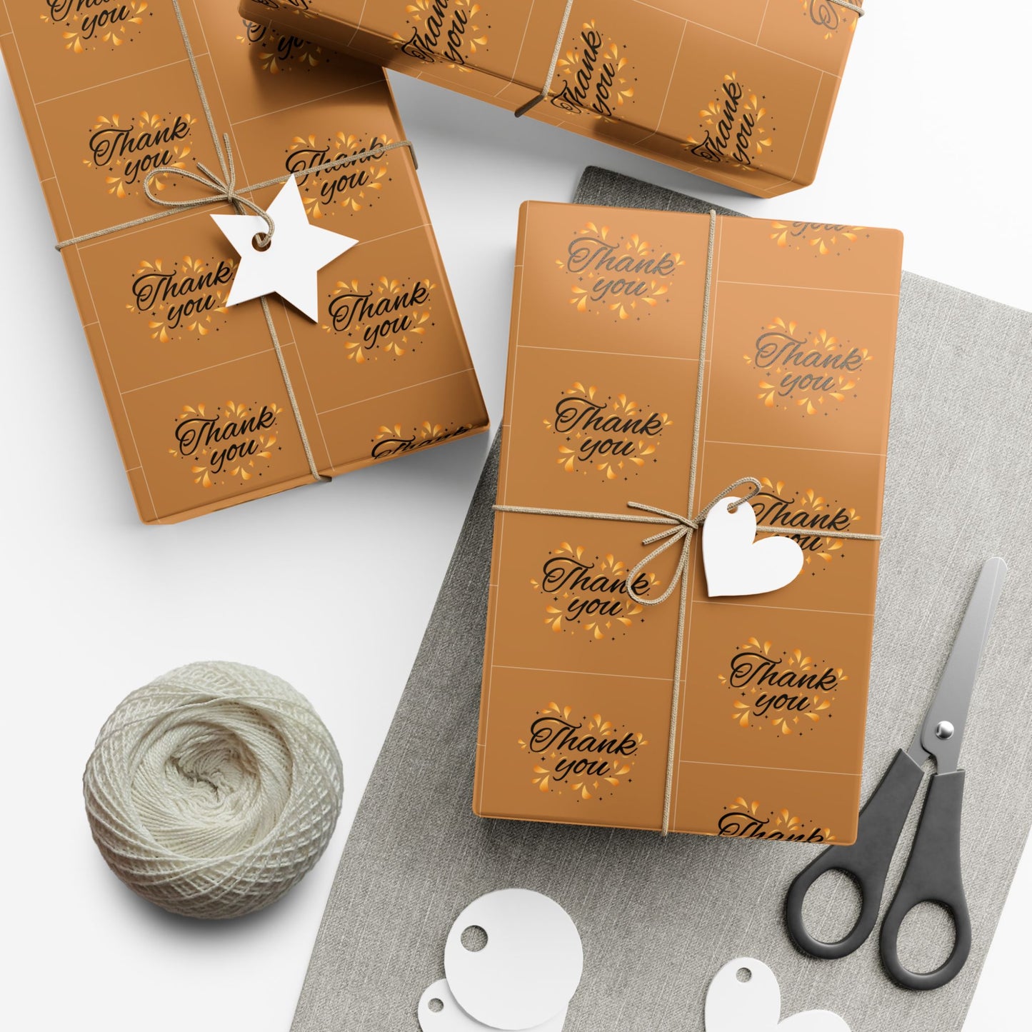 Gift Wrap Paper — 'Thank You' Confetti Pattern