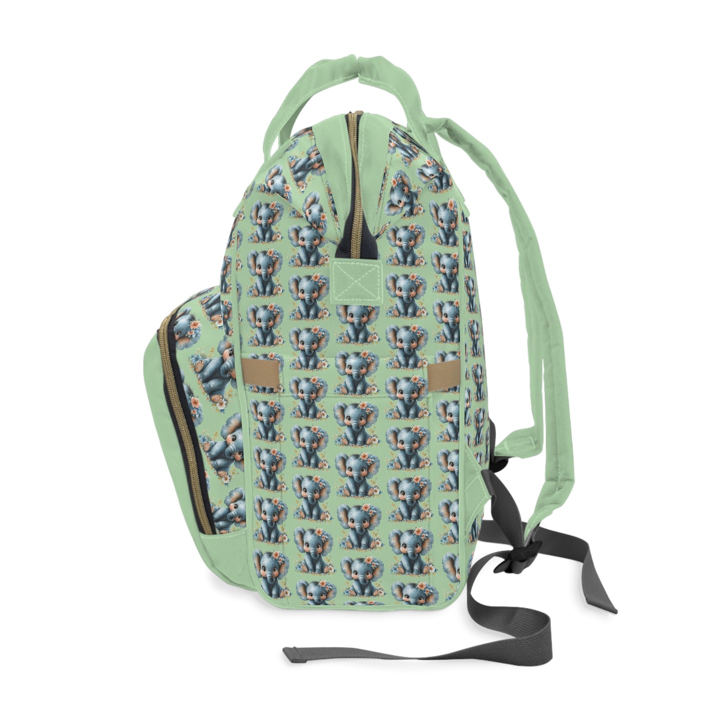 Adorable Elephant Print Diaper Backpack - Stylish Baby Bag for Parents, Perfect for Baby Showers, Day Trips, and Everyday Use