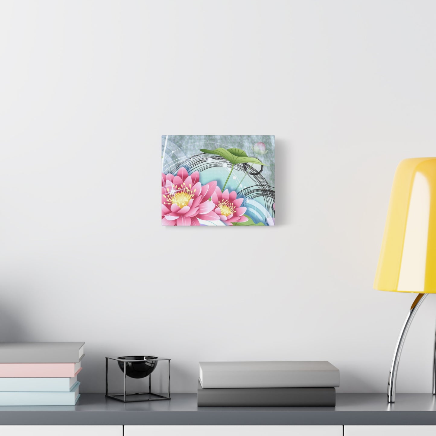 Lotus Blossom Matte Canvas Wall Art — Stretched 1.25" Decorative Print