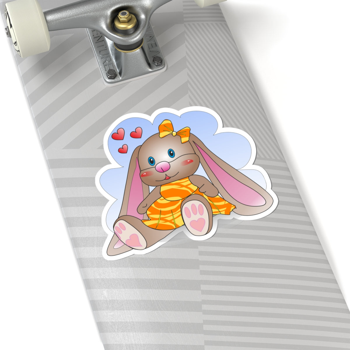Cute Bunny Love Kiss-Cut Stickers, Adorable Bunny Decor, Laptop Stickers, Kids Party Favors, Cute Animal Gifts, Spring or Easter Decor